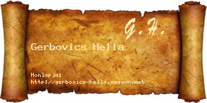Gerbovics Hella névjegykártya
